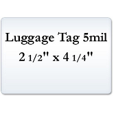 Luggage Tag 5 Mil Laminating Pouches