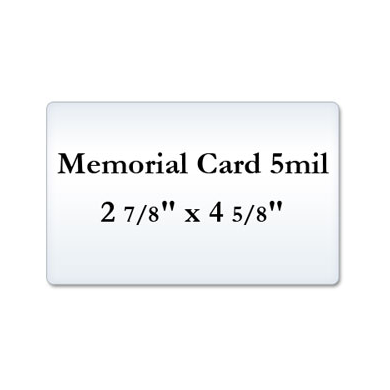 Memorial Card 5 Mil Laminating Pouches